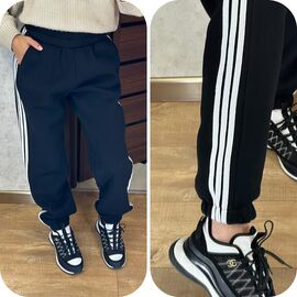 Штани спортивні жіночі теплі 303 black р.42-56 "VALENTINA" недорого оптом від прямого постачальника