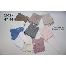 Фотография Шапка детская зимняя унисекс 3973V mix р.42-44 "SELFI" недорого оптом от прямого поставщика