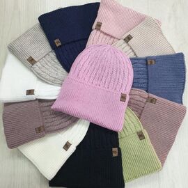 Фотография Шапка зимняя женская CN1427 mix р.56-60 "SELFI" недорого оптом от прямого поставщика