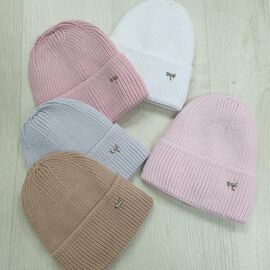 Фотография Шапка детская зимняя на девочку CN1446 mix р.44-48 "SELFI" недорого оптом от прямого поставщика