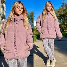 Курка дитяча зимова на дівчинку KR287 powder р.36-42 "Karolina" недорого оптом від прямого постачальника