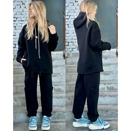 Фотография Костюм детский спортивный тёплый на девочку KR319 black р.32-42 "Karolina" недорого оптом от прямого поставщика