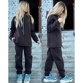 Фотография Костюм детский спортивный тёплый на девочку KR320 d.grey р.32-42 "Karolina" недорого оптом от прямого поставщика