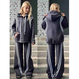 Костюм дитячий спортивний теплий на дівчинку KR334 grey р.32-42 "Karolina" недорого оптом від прямого постачальника