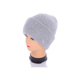 Фотография Шапка зимняя женская Ангора на флісі 2358-1 grey р.56-60 "Angelica" недорого оптом от прямого поставщика