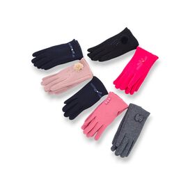 Фотография Перчатки детские на девочку 268 mix р.6-8 "YLZL" недорого оптом от прямого поставщика