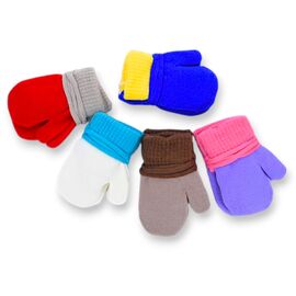 Фотография Варежки детские унисекс 5082 mix р.0-1 "YLZL" недорого оптом от прямого поставщика