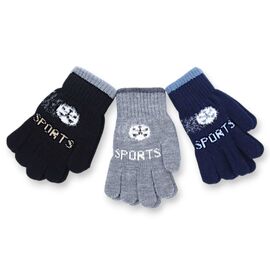 Фотография Перчатки детские на мальчика C12 mix р.8-10 "YLZL" недорого оптом от прямого поставщика