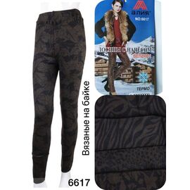 Фотография Лосины женские тёплые 6617 mix р.48-56 "Алия" недорого оптом от прямого поставщика