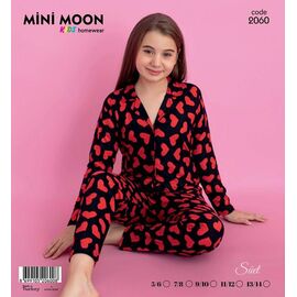 Піжама дитяча тепла на дівчинку 2060 red р.5-14 "Baykush" недорого оптом від прямого постачальника