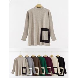 Фотография Свитер женский E833 beige р.one size "Emsweekis" недорого оптом от прямого поставщика