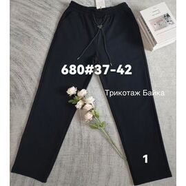 Фотография Штаны спортивные женские тёплые 680-1 black р.37-42 "Immei" недорого оптом от прямого поставщика