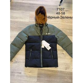 Фотография Куртка мужская зимняя 7107 black-green р.48-58 "Lina" недорого оптом от прямого поставщика