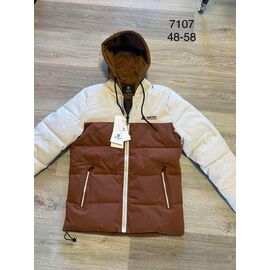 Фотография Куртка мужская зимняя 7107 white-brown р.48-58 "Lina" недорого оптом от прямого поставщика