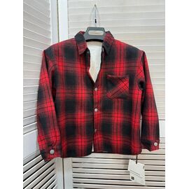 Фотография Рубашка детская тёплая унисекс 8101 red-black р.110-150 "Major" недорого оптом от прямого поставщика