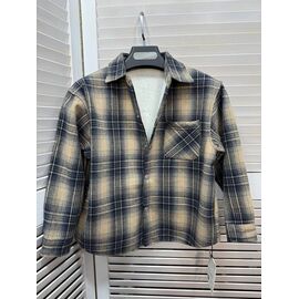 Фотография Рубашка детская тёплая унисекс 8101 grey-beige р.110-150 "Major" недорого оптом от прямого поставщика