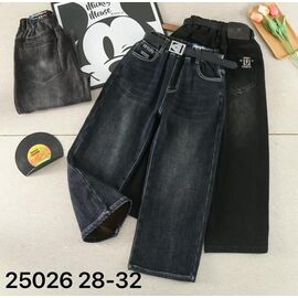 Джинси дитячі утеплені на хлопчика 125026 black р.28-32 "Major" недорого оптом від прямого постачальника