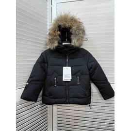 Курка дитяча зимова на дівчинку 3206 black р.92-116 "Major" недорого оптом від прямого постачальника