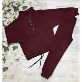 Фотография Костюм детский спортивный тёплый на девочку 1009 wine р.128-146 "Marimaks" недорого оптом от прямого поставщика