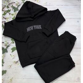 Фотография Костюм детский спортивный тёплый на девочку 1008 black р.146-164 "Marimaks" недорого оптом от прямого поставщика