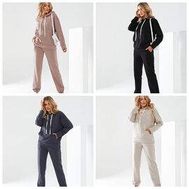 Фотография Костюм спортивный женский тёплый 801 black р.S-L "Deliv" недорого оптом от прямого поставщика