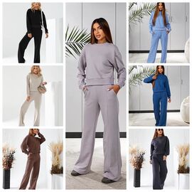 Фотография Костюм спортивный женский тёплый 802 blue р.S-L "Deliv" недорого оптом от прямого поставщика