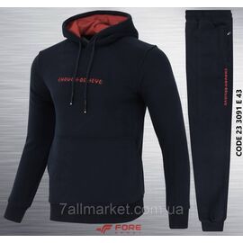 Фотография Спортивный мужской костюм на флисе FORE размеры  M-3XL (2цв) "REMAIN" купить недорого от прямого поставщика