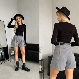 Фотография Шорты женские 6037 l.grey р.42-48 "LINDA" недорого оптом от прямого поставщика
