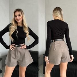 Фотография Шорты женские 6035 beige р.42-48 "LINDA" недорого оптом от прямого поставщика