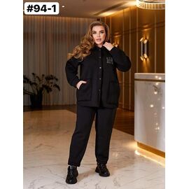 Фотография Костюм спортивный женский 94-1 black р.50-60 "ZLATA" недорого оптом от прямого поставщика