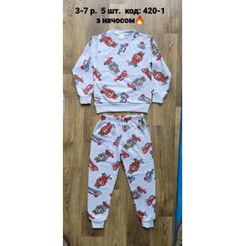 Піжама дитяча тепла на хлопчика 420-1 l.grey р.98-122 "iBamBino" недорого оптом від прямого постачальника