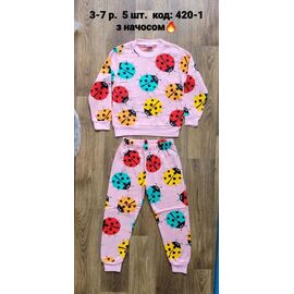 Піжама дитяча тепла на дівчинку 420-1 pink-yellow р.98-122 "iBamBino" недорого оптом від прямого постачальника