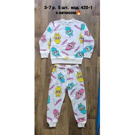 Піжама дитяча тепла на дівчинку 420-1 white р.98-122 "iBamBino" недорого оптом від прямого постачальника