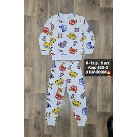 Піжама дитяча тепла на хлопчика 420-2 grey р.8-12 "iBamBino" недорого оптом від прямого постачальника