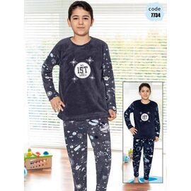 Піжама дитяча тепла на хлопчика 7734 navy р.5-8 "iBamBino" недорого оптом від прямого постачальника