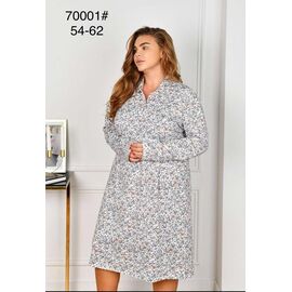 Фотография Ночнушка женская 70001 grey р.54-62 "HOME STYLE" недорого оптом от прямого поставщика
