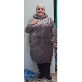 Халат жіночий теплий RL740 grey р.54-60 "HOME STYLE" недорого оптом від прямого постачальника