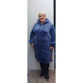 Халат жіночий теплий RL742 blue р.54-60 "HOME STYLE" недорого оптом від прямого постачальника