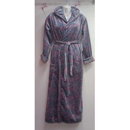 Халат жіночий теплий RL743 grey р.XL-3XL "HOME STYLE" недорого оптом від прямого постачальника