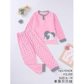 Піжама дитяча тепла на дівчинку 70142 pink р.4-12 "Fili Wear" недорого оптом від прямого постачальника