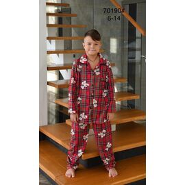 Піжама дитяча тепла на хлопчика 70190 red р.6-14 "Fili Wear" недорого оптом від прямого постачальника
