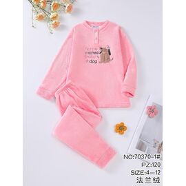 Піжама дитяча тепла на дівчинку 70370-1 pink р.4-12 "Fili Wear" недорого оптом від прямого постачальника