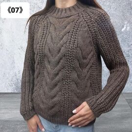 Фотография Свитер женский 07 brown р.one size "Julia" недорого оптом от прямого поставщика