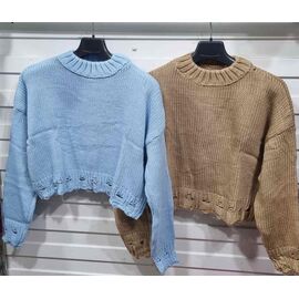 Фотография Свитер женский JL58 l.blue р.one size "Julia" недорого оптом от прямого поставщика