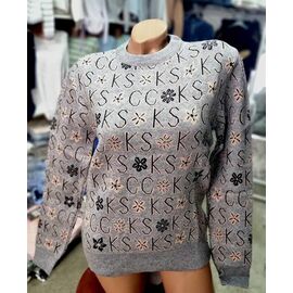 Фотография Свитер женский JL67 grey р.48-52 "Julia" недорого оптом от прямого поставщика