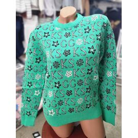 Фотография Свитер женский JL69 green р.48-52 "Julia" недорого оптом от прямого поставщика