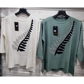 Светр жіночий JL86 green р.52-54 "Julia" недорого оптом від прямого постачальника