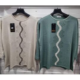 Светр жіночий JL98 green р.52-54 "Julia" недорого оптом від прямого постачальника