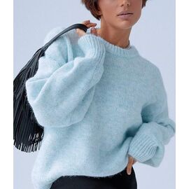 Фотография Свитер женский LR693 l.blue р.46-52 "Lora" недорого оптом от прямого поставщика