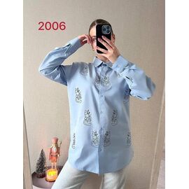 Сорочка жіноча 2006 l.blue р.S-XL "FSN" недорого оптом від прямого постачальника